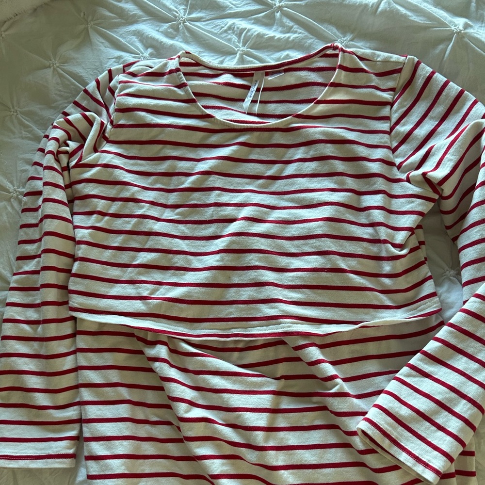 Nursing Striped Top